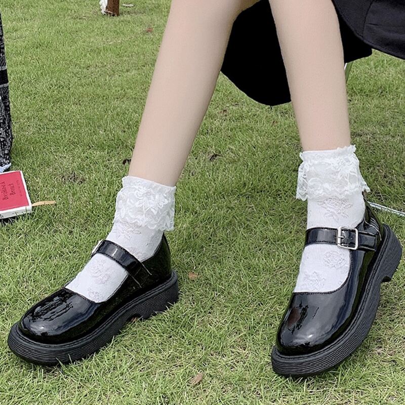 

Minimalist Mary Jane Flats, Black
