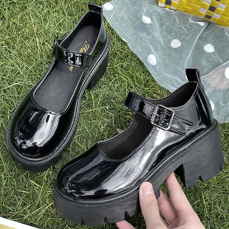 

Buckle Decor Mary Jane Pumps, Black