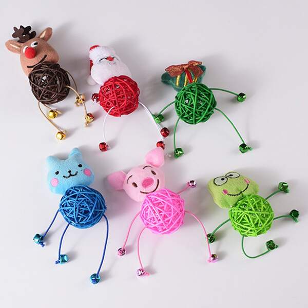 

1pc Cartoon Design Random Pet Chasing Toy, Multicolor