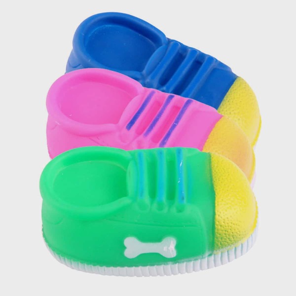

2pcs Shoes Shaped Random Color Pet Chew Toy, Multicolor