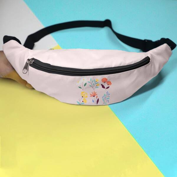 

Floral Graphic Fanny Pack, Pink