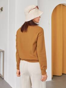 DAZY Letter Pattern Drop Shoulder Sweater,Fall Clothes
