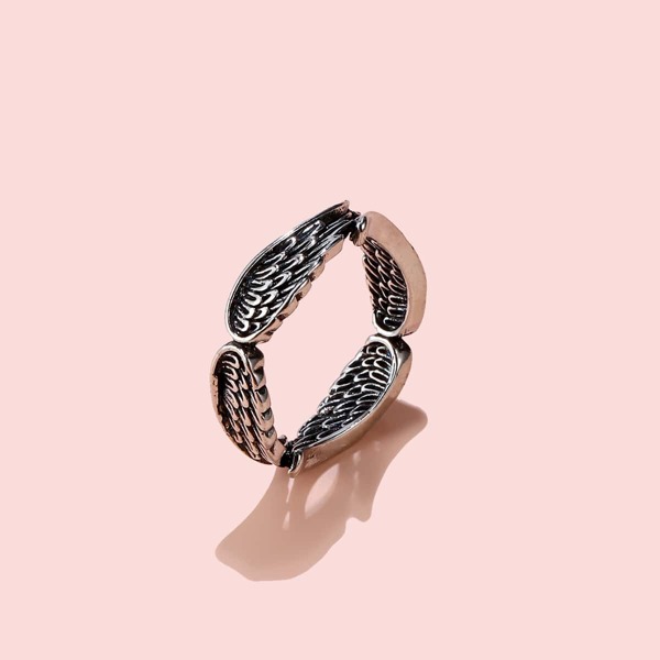 

Wing Design Ring, Antique silver