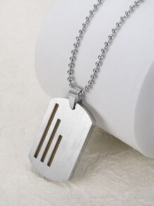 Collar de acero inoxidable - Plateado - Ver 1