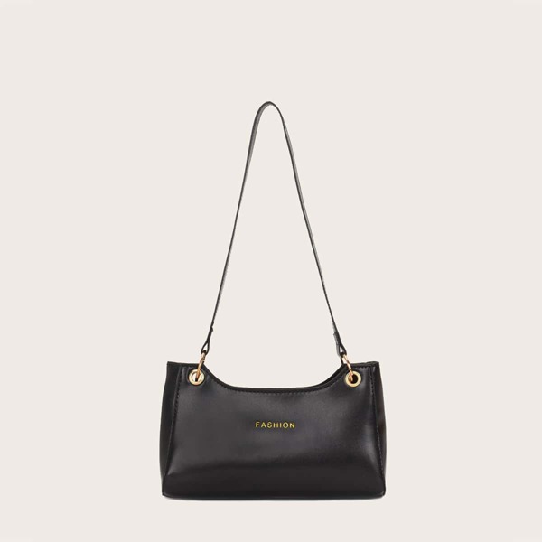 

Girls Letter Graphic Shoulder Bag, Black