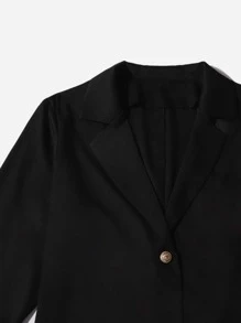 Áo vest Plus size Nút Báo Giải trí - màu đen - Xem 5