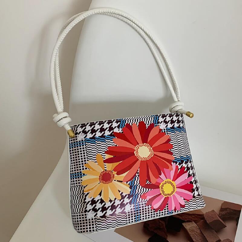 

Floral Graphic Shoulder Bag, Multicolor