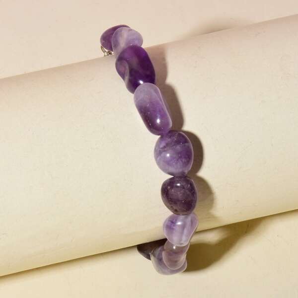 

Stone Beaded Bracelet, Purple
