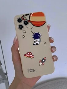 Handyetui mit Cartoon Astronaut Dekor