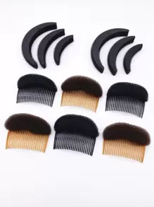 12 piezas Almohadilla de esponja para aumentar el volumen del cabello - Multicolor - Ver 1