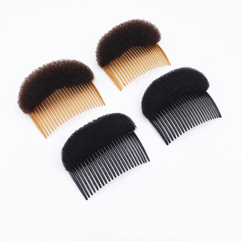 

4pcs Fluffy Sponge Hair Comb, Multicolor
