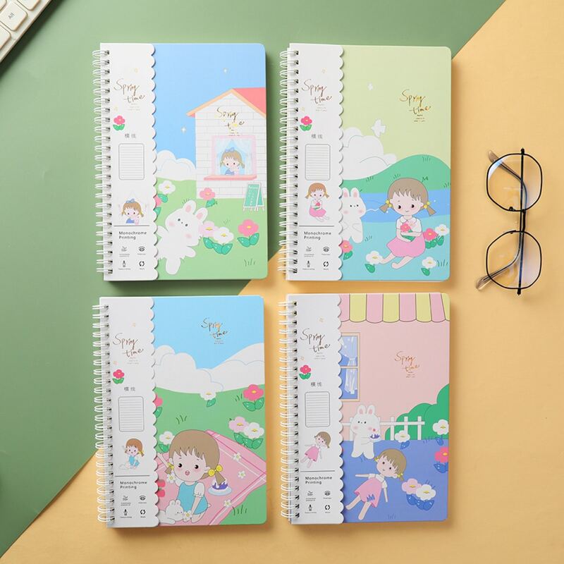 

2pcs Cartoon Graphic Random Notebook, Multicolor