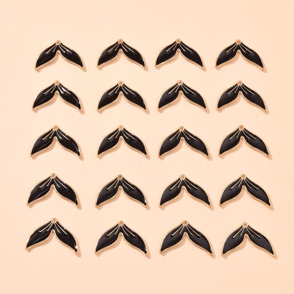 

20pcs Fish Tail Design Pendant, Multicolor