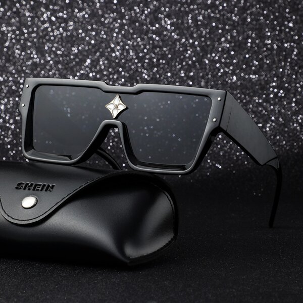 

Men Rhinestone Decor Sunglasses, Black