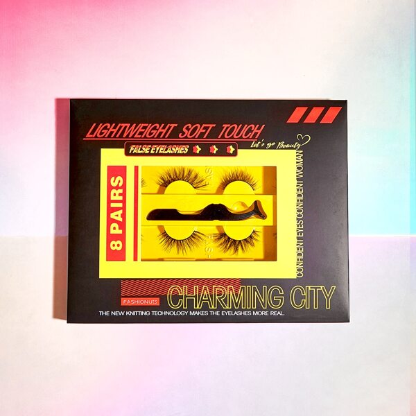 

8pairs Mix Type Extra Long Fake Eyelashes, Black