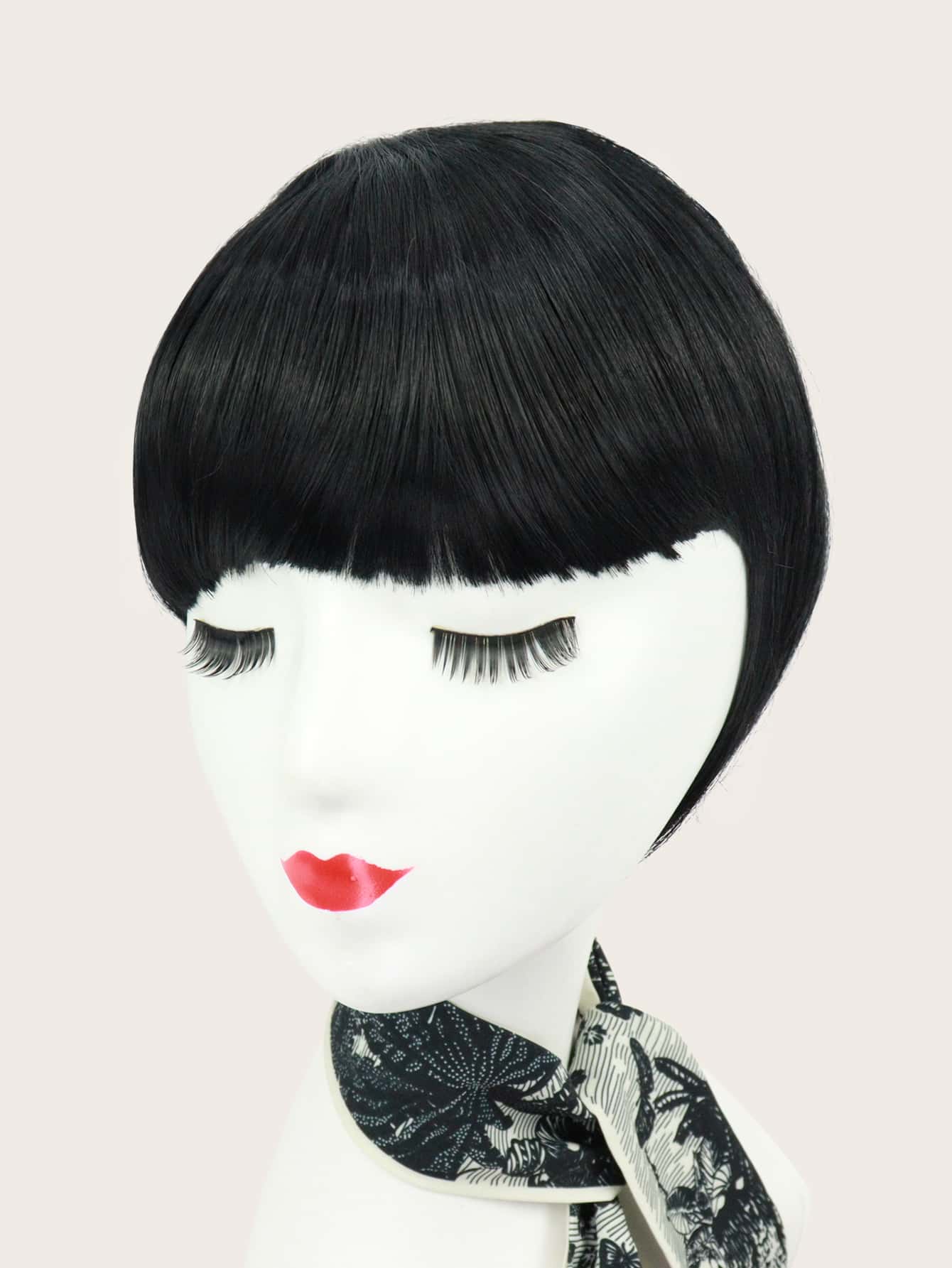 Miniatura 3 de 1 flequillo frontal con clip con patillas Negro