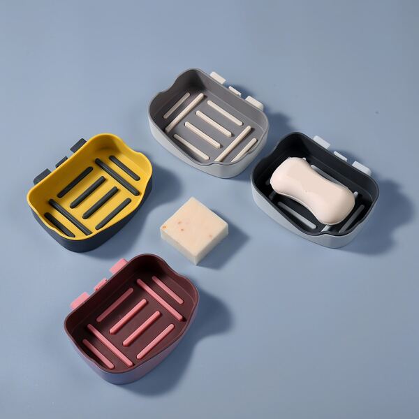 

1pc Random Color Soap Dish Holder, Multicolor