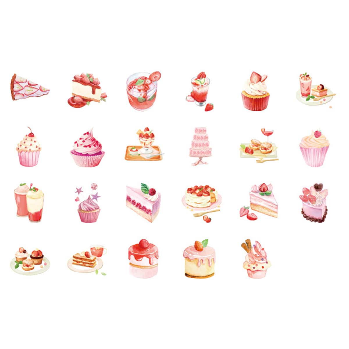 

46pcs Cake Pattern Sticker, Multicolor