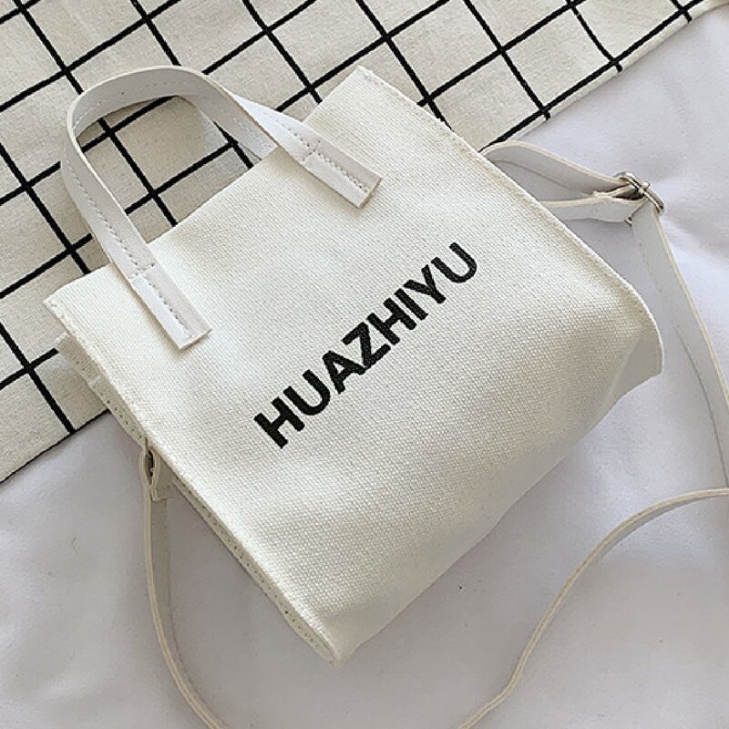 

Letter Graphic Satchel Bag, White