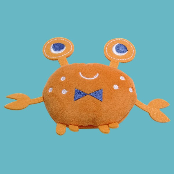 

1pc Crab Pet Plush Toy, Multicolor