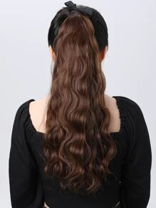 Extensión del pelo Coleta larga rizada - Marrón - Ver 2