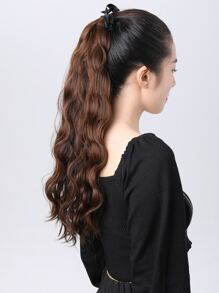 Extensión del pelo Coleta larga rizada - Marrón - Ver 3