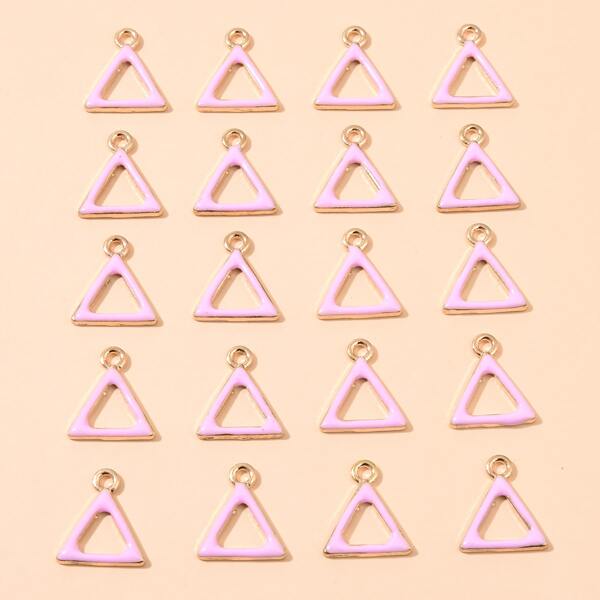 

20pcs Triangle Pendant, Multicolor