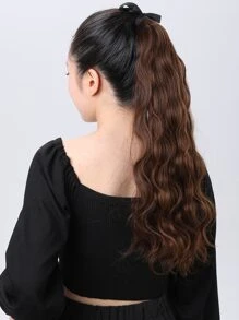 Extensión del pelo Coleta larga rizada - Marrón - Ver 5