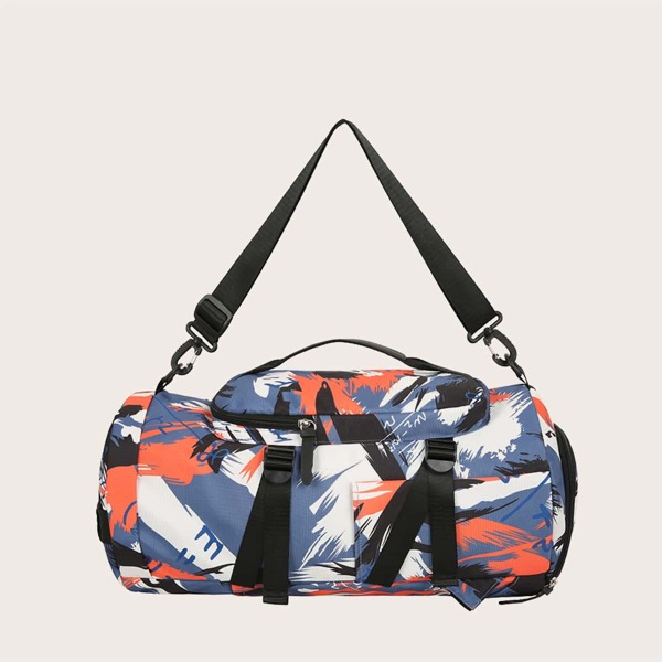 

Colorblock Large Capacity Duffel Bag, Multicolor