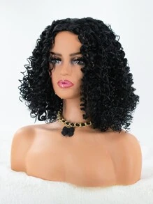 Natural Short Curly Wig - Black - View 2