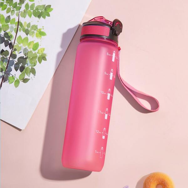 

1pc Cup Print Tumbler, Pink