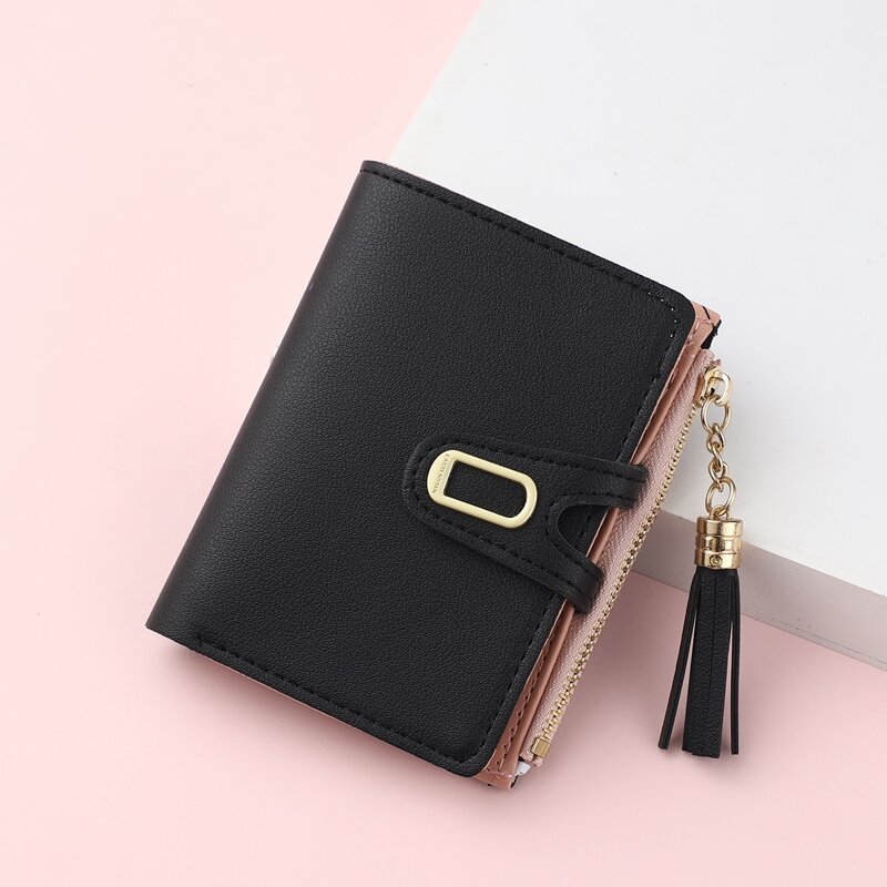 

Tassel Decor Small Purse, Black