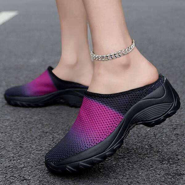 

Ombre Knit Sneaker Mules, Multicolor