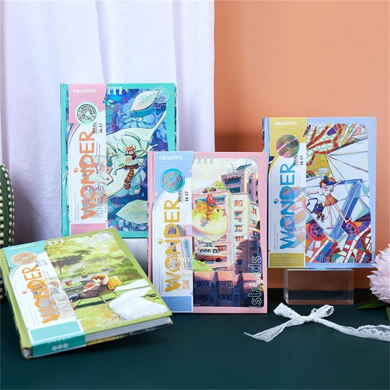 

1pc Cartoon Graphic Random Notebook, Multicolor