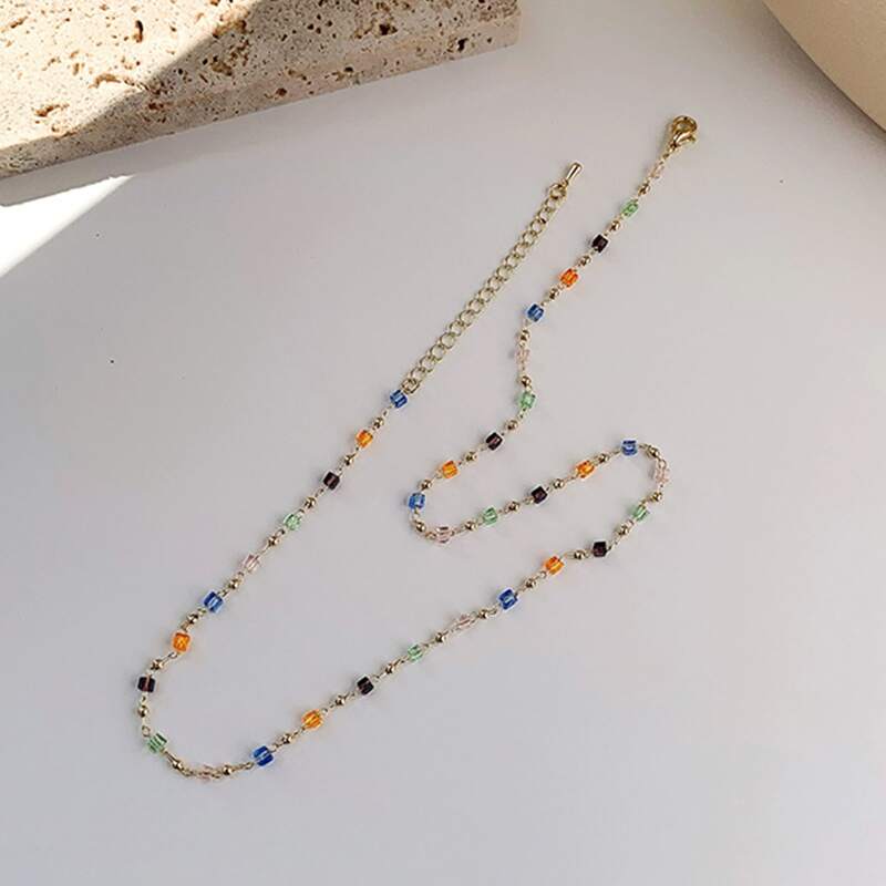 

1pc Simple Necklace, Multicolor