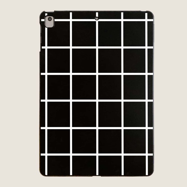 

Plaid Ipad Case, Black and white