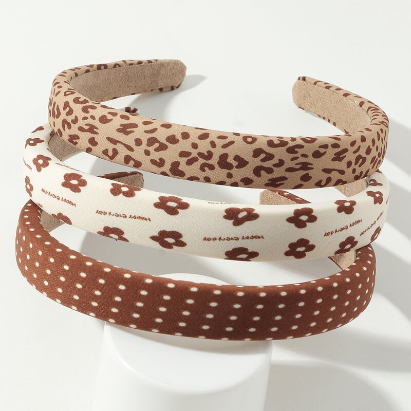 

3pcs Floral Graphic Headband, Multicolor