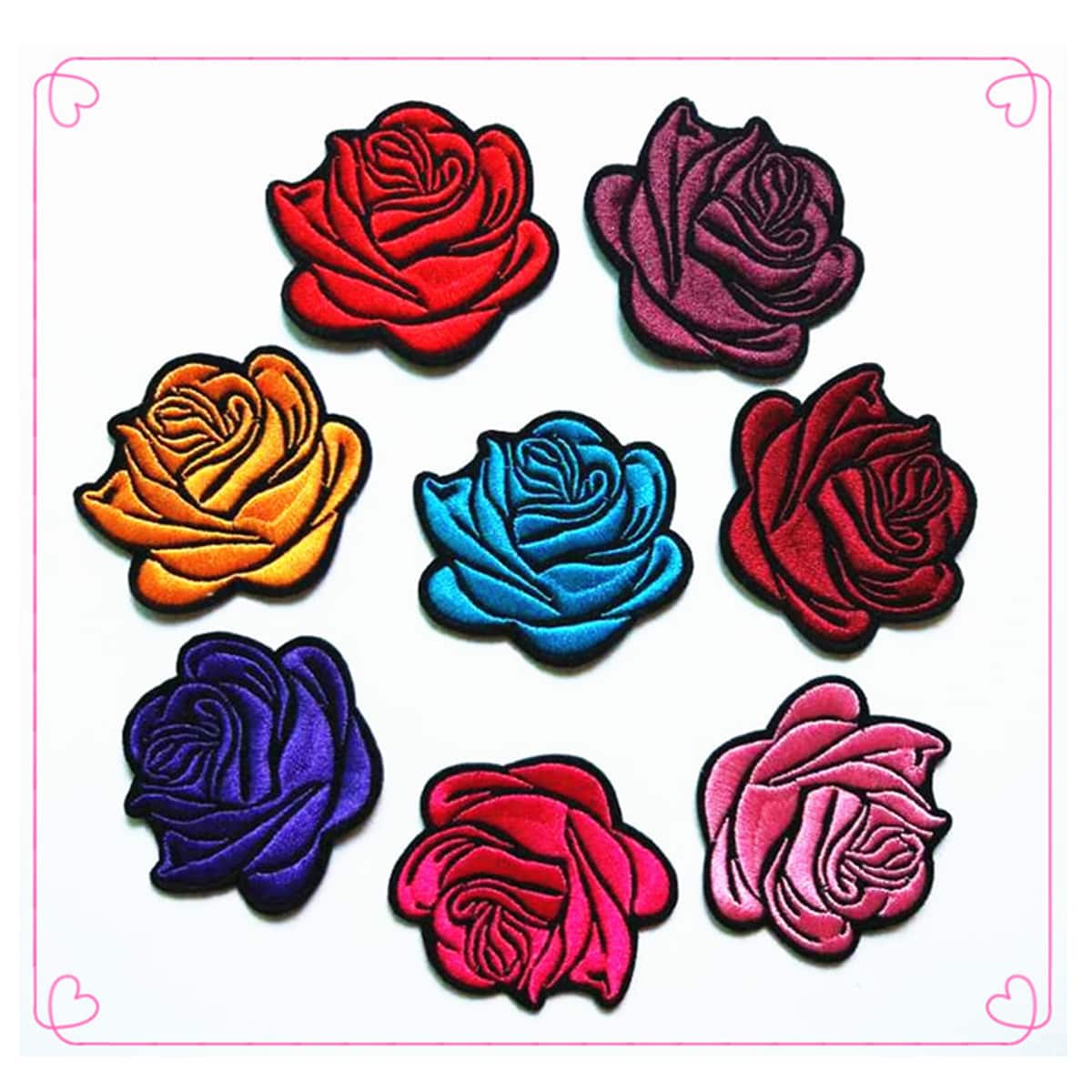 

10pcs Random Color DIY Rose Patch, Multicolor
