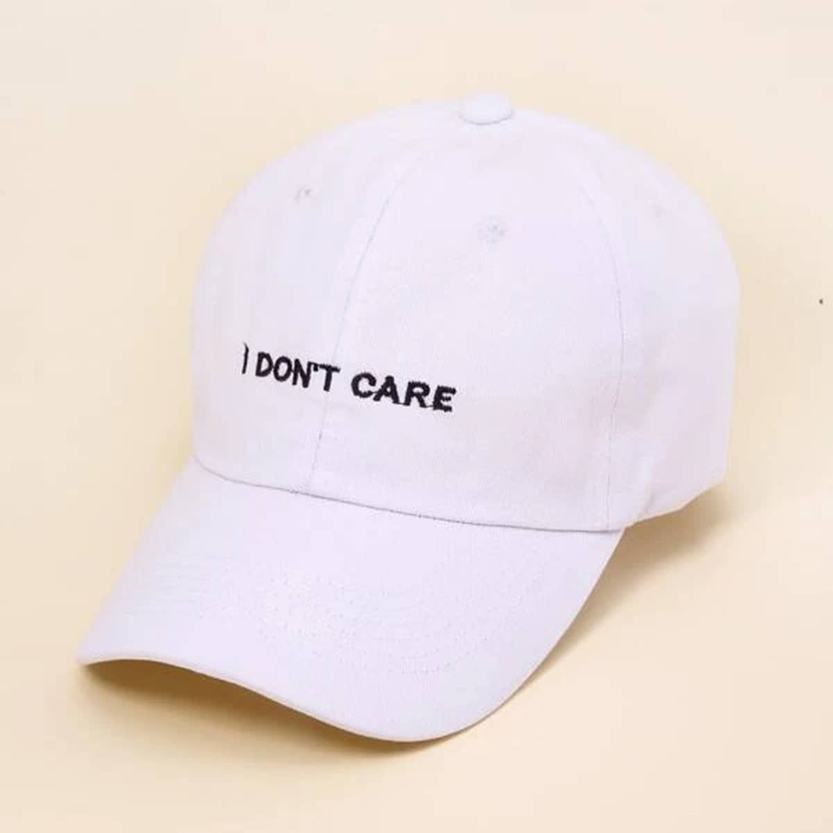 

Guys Slogan Graphic Embroidery Baseball Cap, White