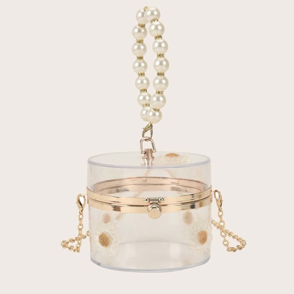 

Mini Floral Decor Box Bag, Clear