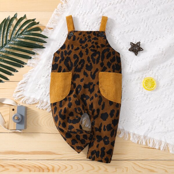 

Baby Allover Print Dual Pocket Overall, Multicolor