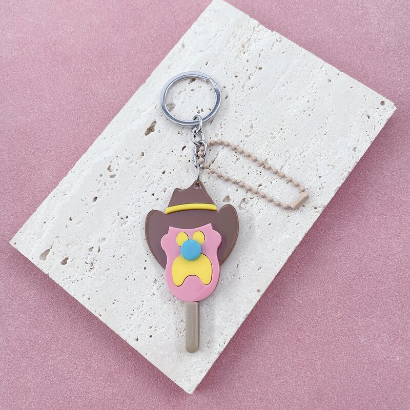 

Cartoon Face Charm Keychain, Multicolor