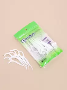 20 piezas palillos de hilo Dental de alta dureza palillos de dientes profesionales palillos palillos dentales - Blanco - Ver 1