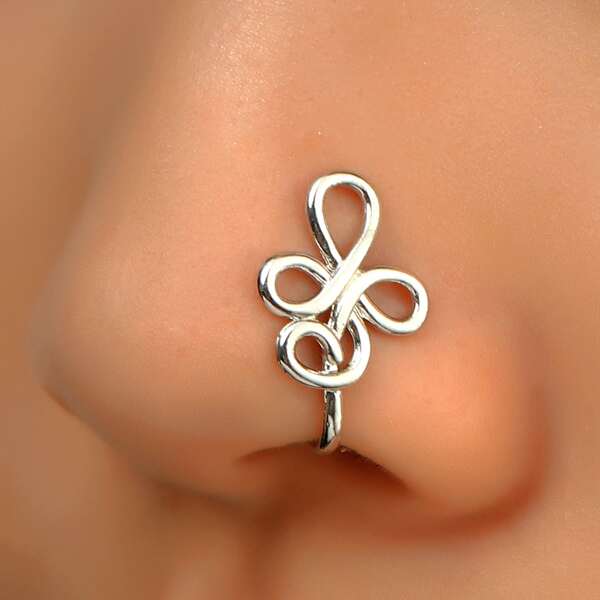 

Structured Nose Cuff, Silver