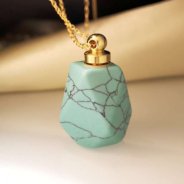 

Bottle Charm Necklace, Green