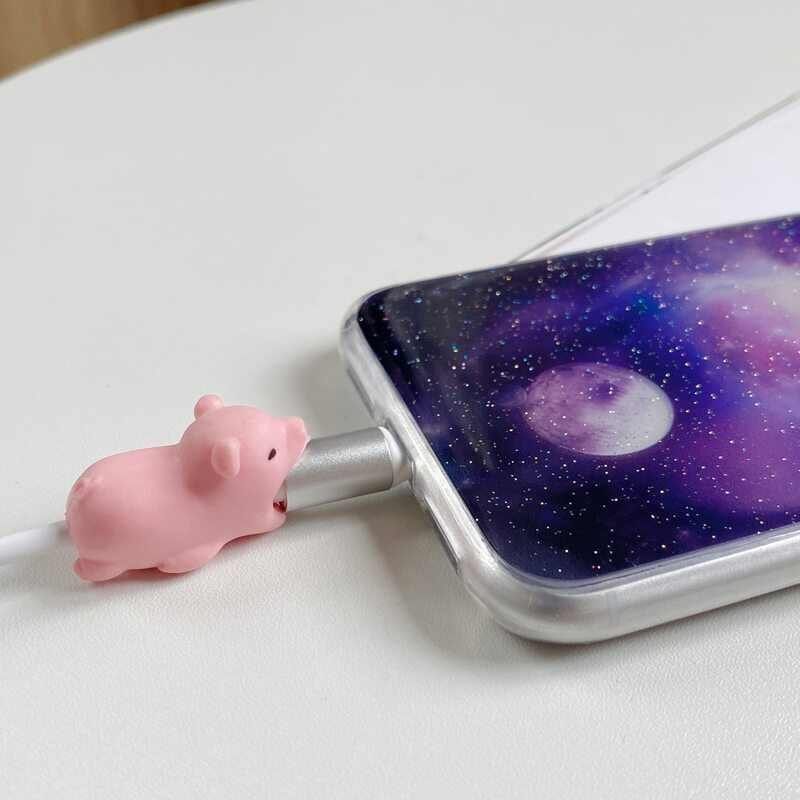 

Pig Shaped Data Cable Protector, Pink