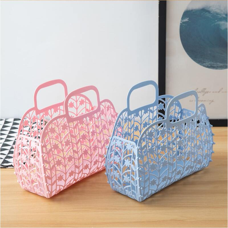 

1pc Random Color Bathroom Storage Basket, Multicolor