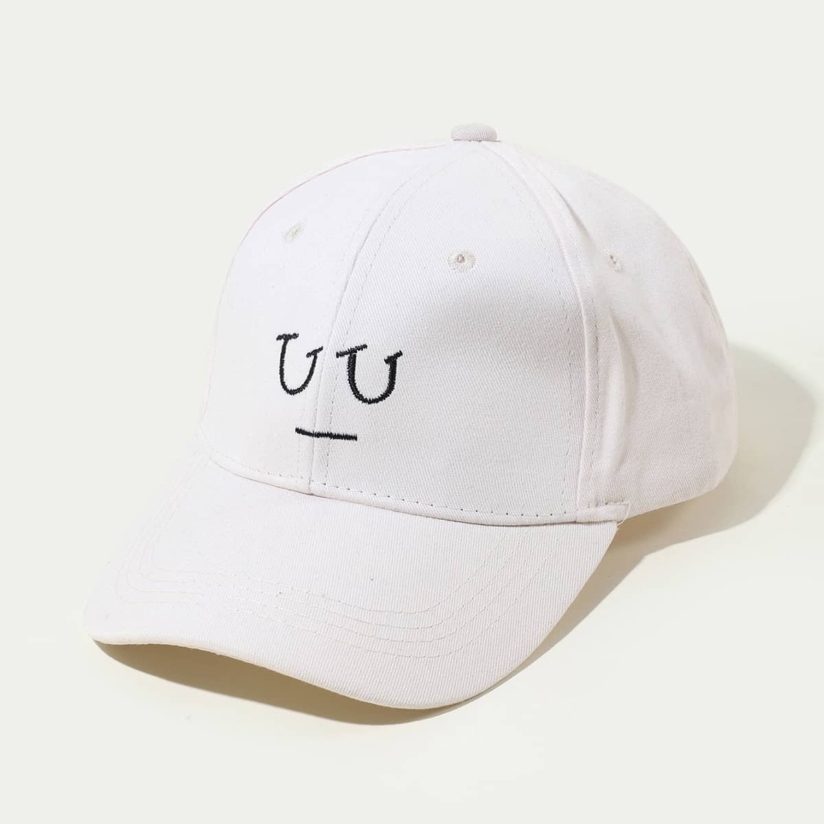 

Graphic Embroidery Baseball Cap, White