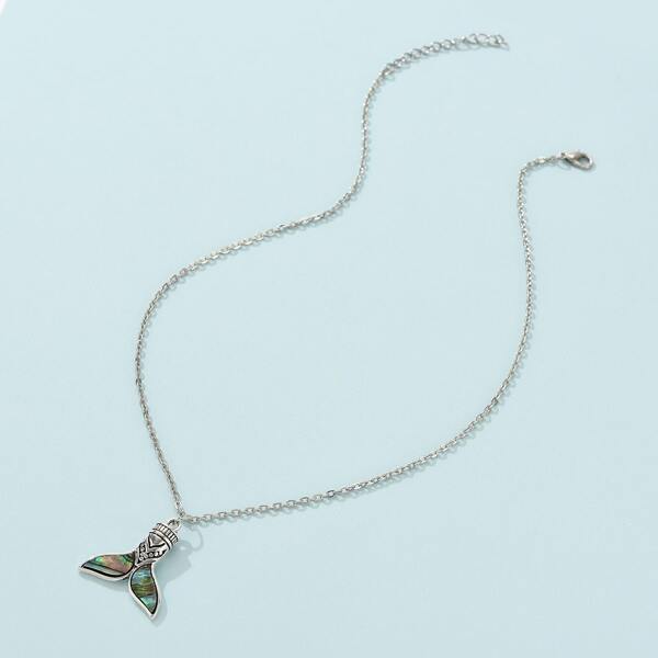 

Fish Tail Charm Necklace, Multicolor