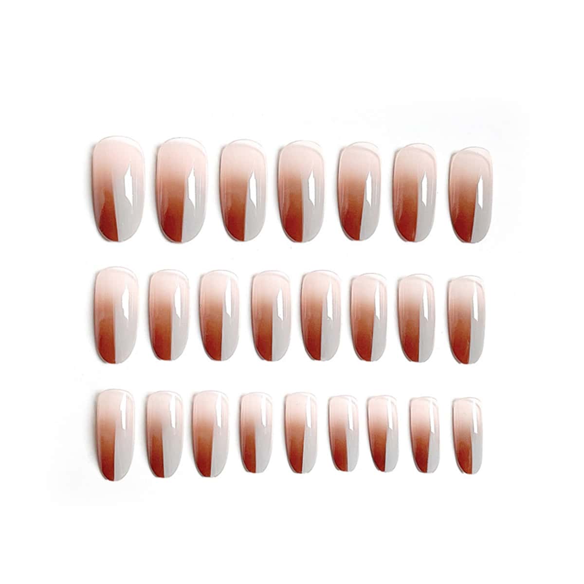 

24pcs Ombre Fake Nail, Baby pink